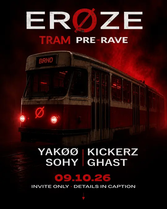 HARD TRAM, poster, Friday, 9 October 2026, Tram, Brno, Brno, Czech Republic, hard techno