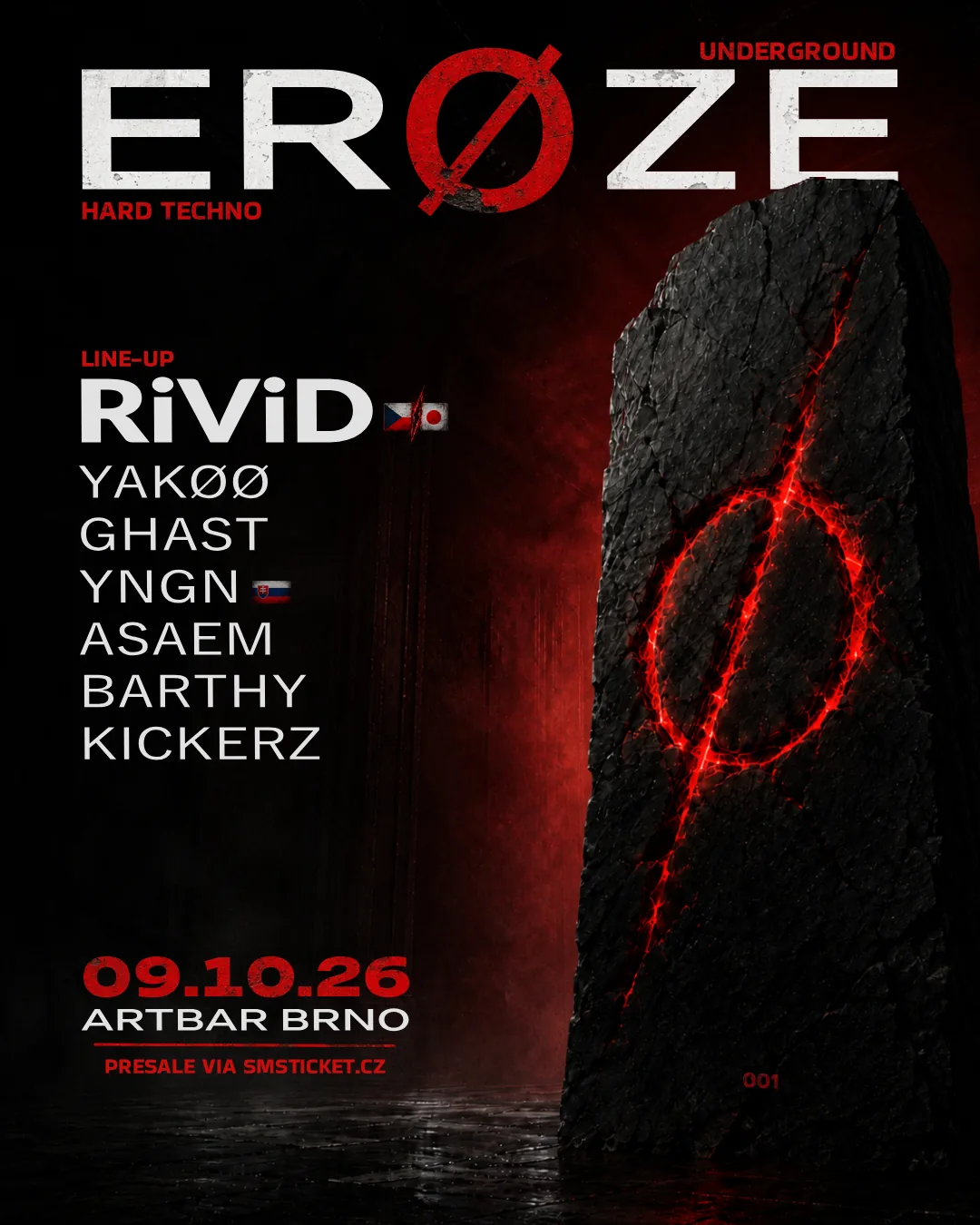 ERØZE_001 poster — RiViD, Friday, 9 October 2026, ARTBAR BRNO