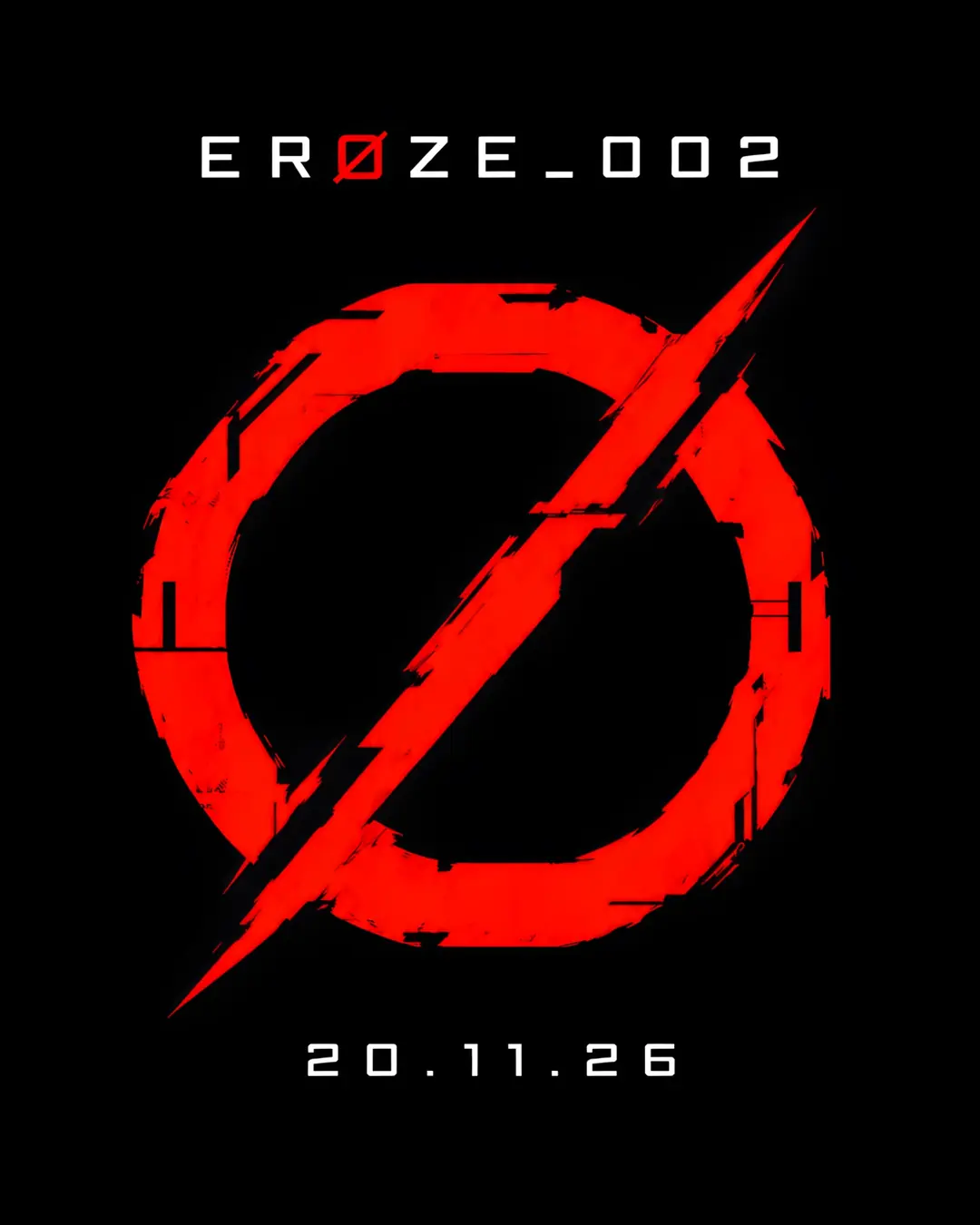 ERØZE_002, poster, Friday, 20 November 2026, ArtBar Druhý Pád, Brno, Czech Republic, hard techno, hard bounce, industrial, hardcore